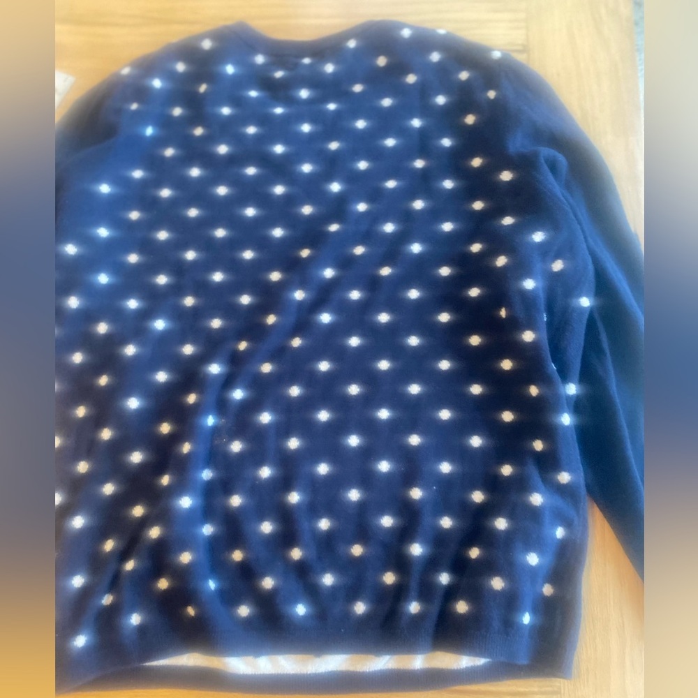 Tommy Hilfiger Polka Dot Crew Neck Sweater Blue White Women’s XL preloved - Picture 9 of 9